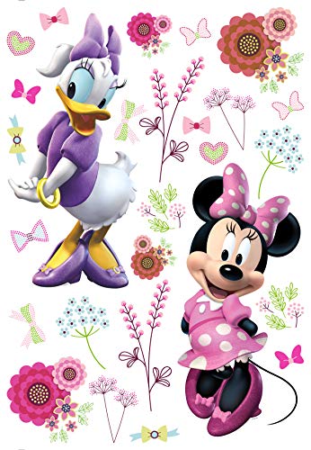AG Design Minnie et Daisy en Fleurs, Disney, Autocollant décoratif pour Murs, Meubles et décoration de Chambre d'enfant, 42,5 x 65 cm, DK 1736 Multicolore 5...