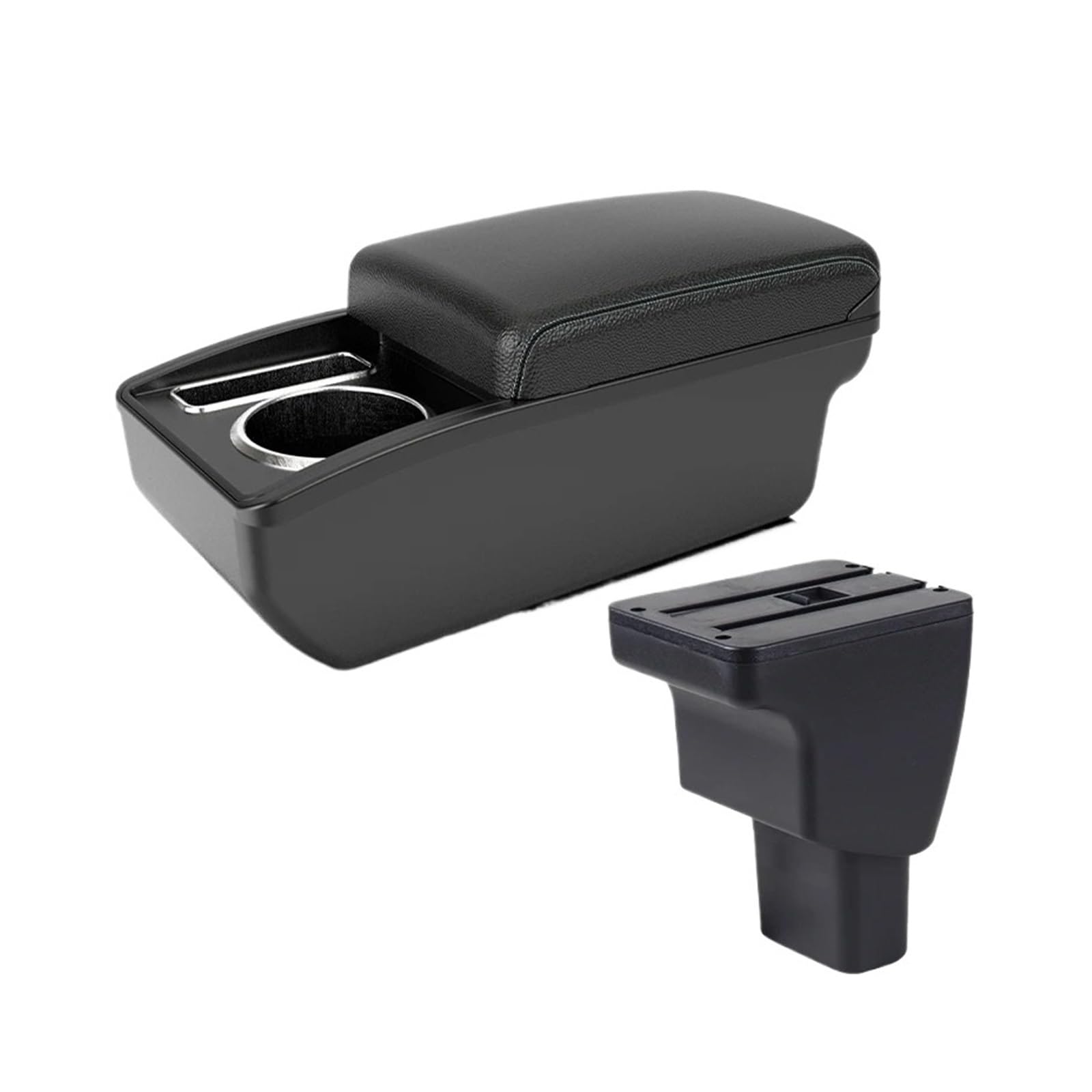 UMDJJU For Hyundai For I10 Armrest Box Car Interior Parts Details Retrofit Storage Accessories Car Centre Console Armrest Box(A3 Black white NOUSB)