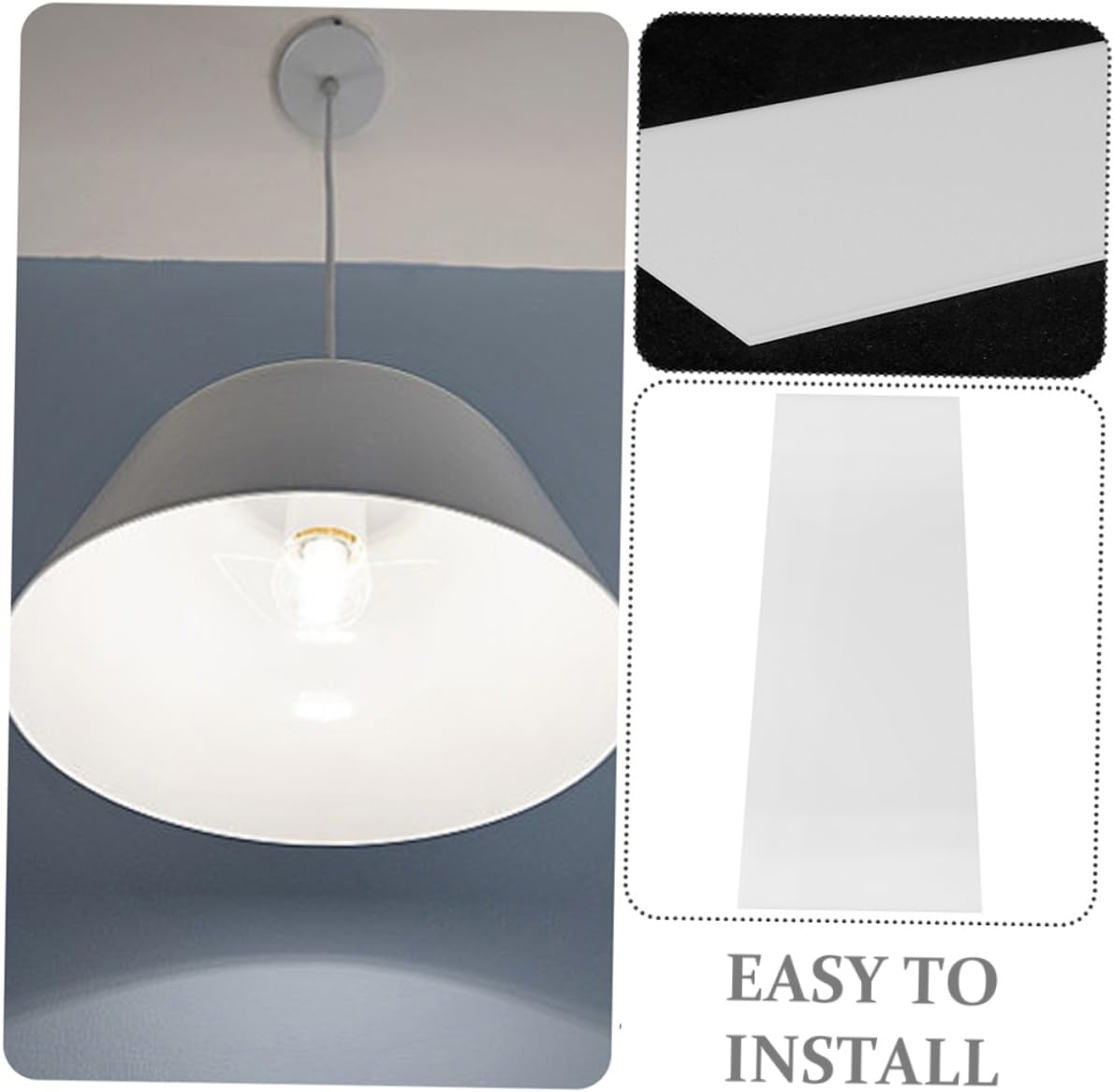 Uonlytech 2pcs Acrylic Lampshade Diffuser Soft Light Pendant Light Cover Ceiling Fixture Cover
