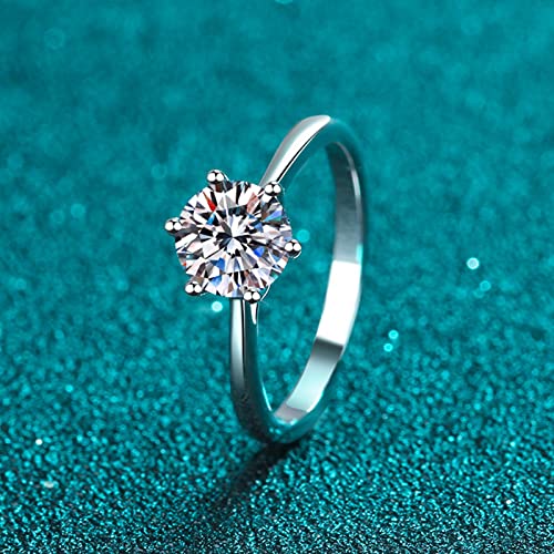 Bague solitaire moissanite 2ct argent 925 le cadeau d'anniversaire idéal