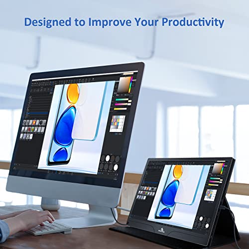 Image of NexiGo 4K Portable Monitor 17.3 Inch, 400 Nits, FreeSync, 100% Adobe RGB, HDR IPS Display, Dual Speakers Eye Care Screen with OTG Expansion, for Laptop PC /MAC /Console /PS5, VESA & Smart Cover