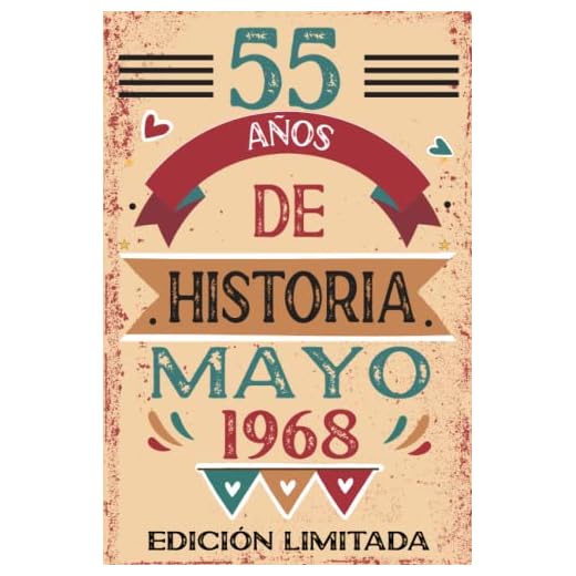 55 Años De Historia Mayo 1968: Libro de visitas, cuaderno, 110 páginas de felicitaciones, idea de regalo, regalo Para la esposa, novia, mujer, La madre
