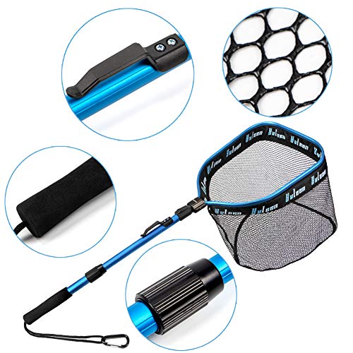 Yvleen Floating Fishing Net - Folding Fishing Landing Net With Rubber Coating Mesh For Easy Fish Catch And Release, Fishing Net For Freshwater And Saltwater #TOP4