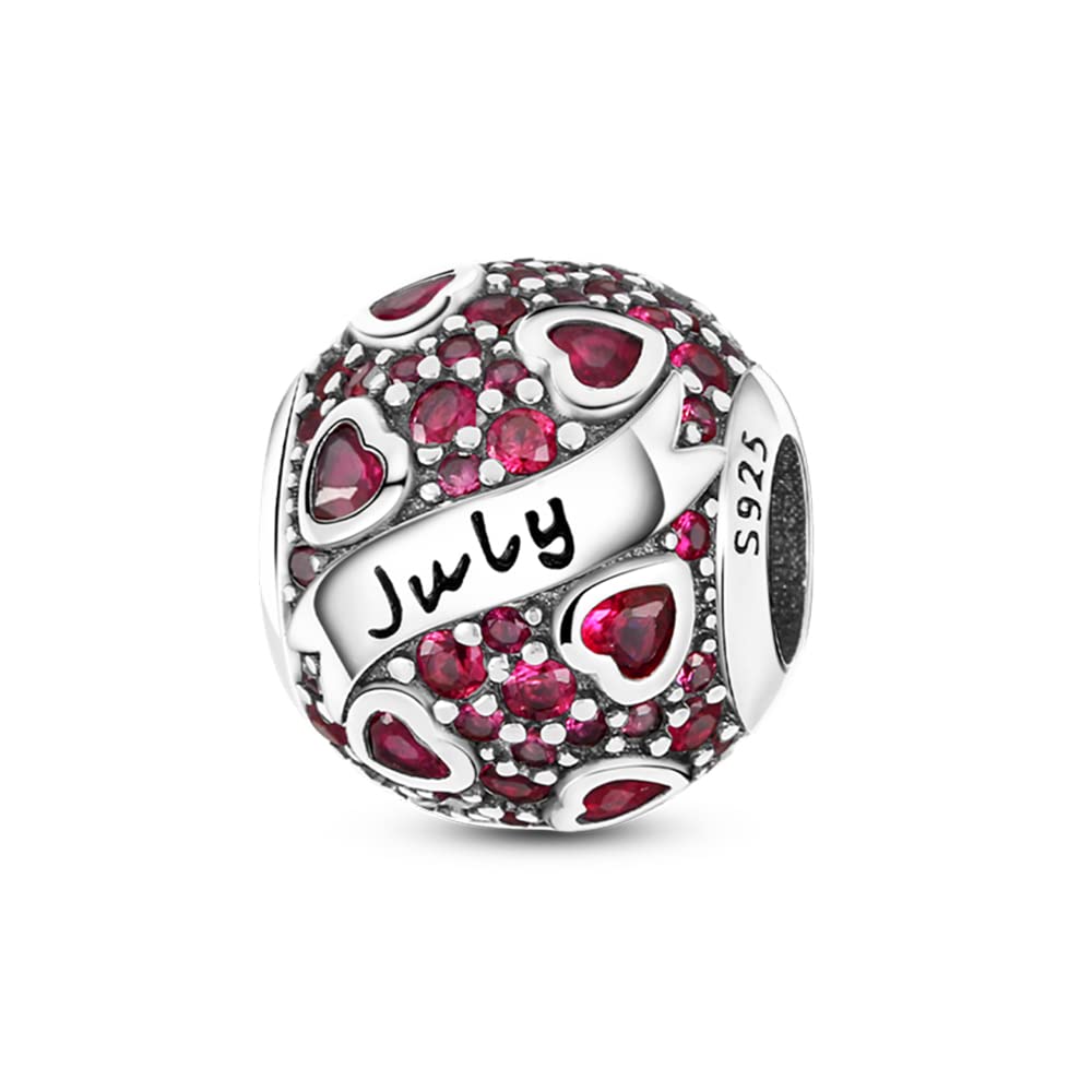 TINSLO Bead Charm Ciondolo Argento Sterling 925 con Cubic Zirconia Pendenti per Pandora Braccialetti, Compatibile con Braccialetti e Collane europei