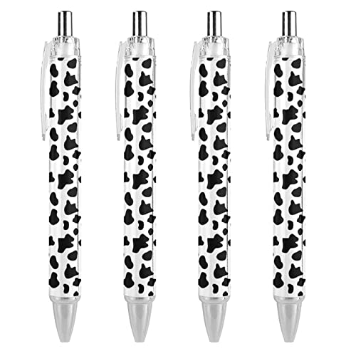 Stylos à bille Novaj motif vache lot de 4 une idée cadeau originale