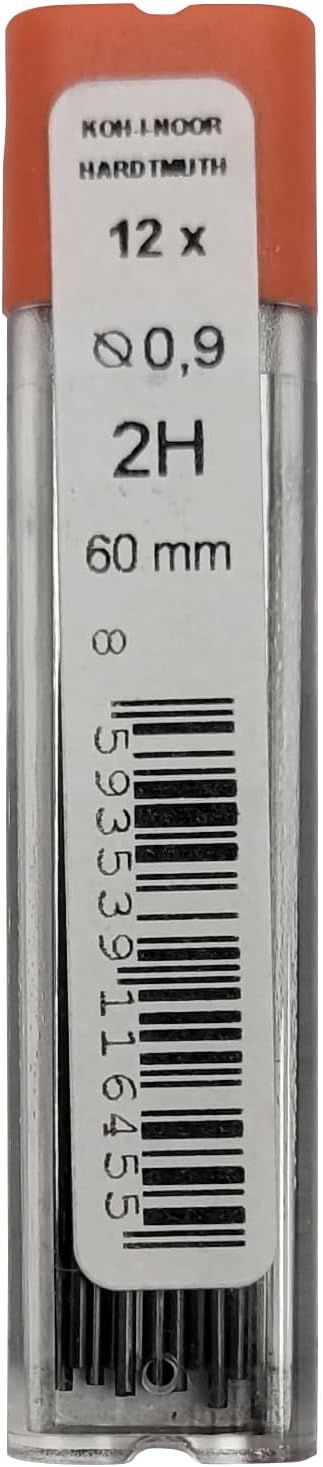 Koh-I-Noor Rapidomatic Lead Refills, 0.9mm Dia., 2H Degree, 12 Leads/Pack