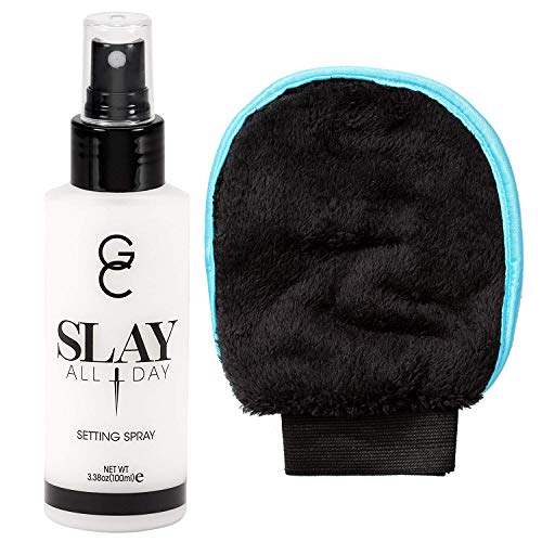 GC Make Up Setting Spray - Gerard Cosmetics Slay All Day Coconut - OIL CONTROL Spray - 3.38oz (100ml) Comes With Whole Life Exfoliating Glove