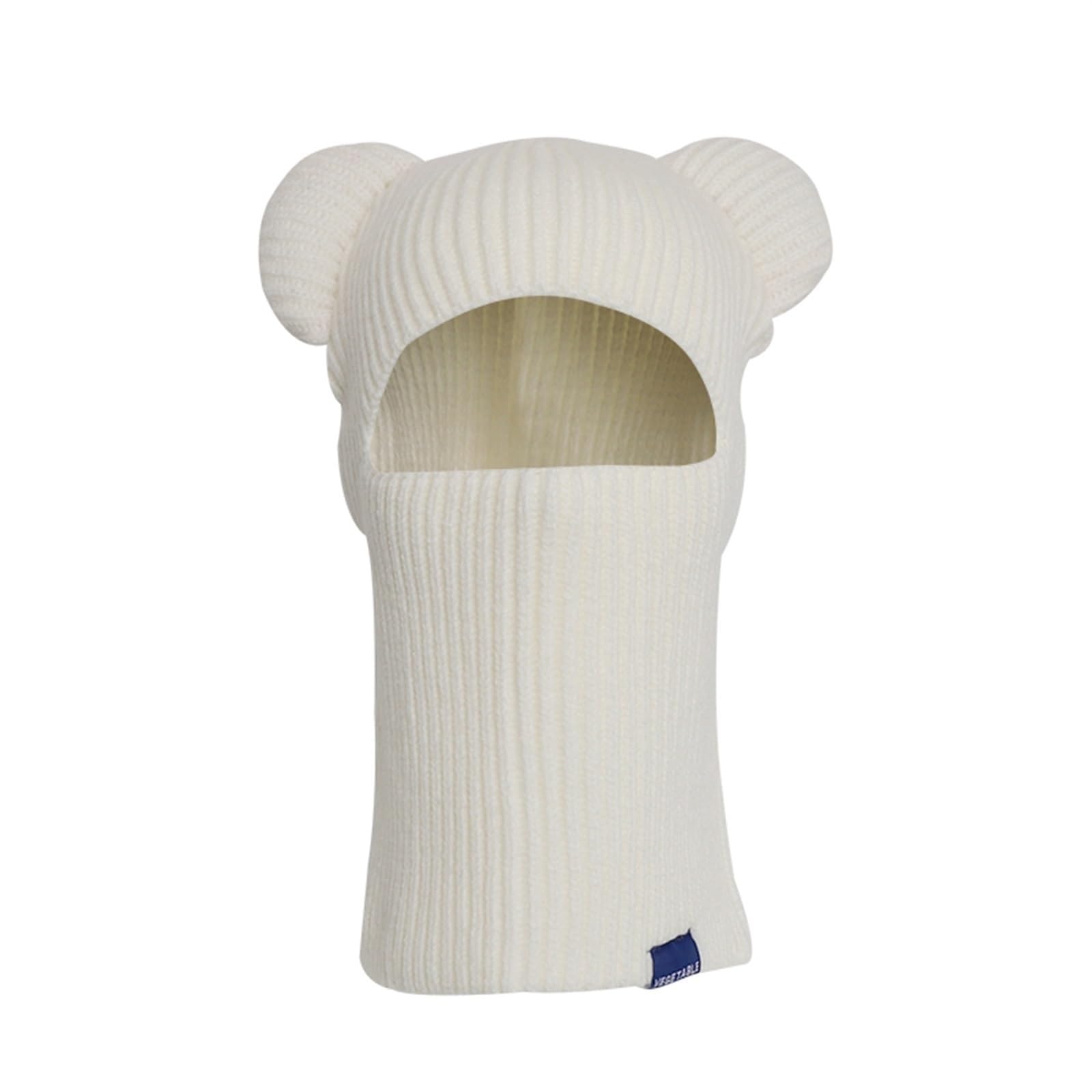 Cagoule ours blanc tricoté idée cadeau de Noël originale pour femme et ado