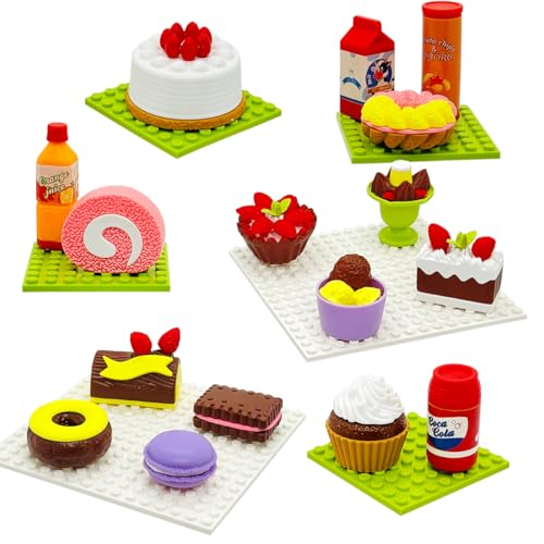Pretend Play Kitchen Mini Foods Set for Kids Cakes Desserts Macar...