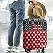 dicilly Luggage Cover Protector Suitcase Cover Fashion Suitcase Cover Baggage Covers Fit 29-32 Inch Luggage (Red Bow)