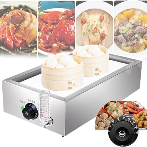 Electric Steamed Bun Warmer Machine - Quick Heating, Precise Temperature Control, Water Shortage Alert, Heating Reminder Light, 2-Hole Design for Hot Food Catering
