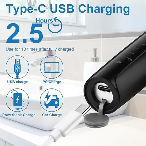 Image of MEDITIVE Tooth Polisher,Teeth Polishing Kit for Daily Cleaning Polishing USB Rechargeable Dental Polisher