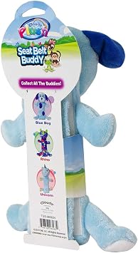 Cloudz Kids スーパーソフト N' Cuddly シートベルトバディ XL トラベルピロー。お子様を快適に保ち、自宅でも外出先でもサポート! - ブルードッグ