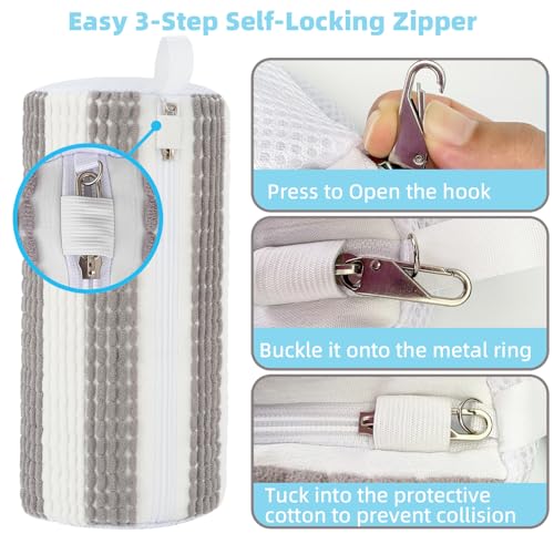 Shoe Washing Machine Bag 2pc Shoe Bags for Washing Machine Reusable Shoe Laundry Bags With Unique Self-locking Zipper Design for All Tennis Slippers Sneakers - image 3