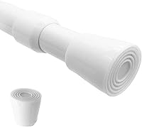 AIJIEGUANG Spring Tension Curtain Rod 28-43in Adjustable Heavy Duty Steel - No Drill for Windows, Kitchen, Bathroom, Cupboard