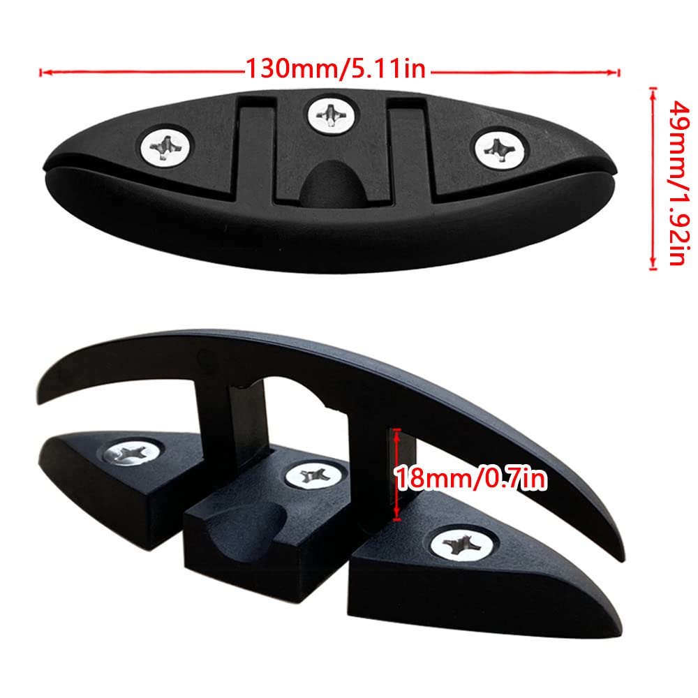 SARDiNE Boat Flat Cleat Open Base Boat Cleat, Dock Cleat All 316 Stainless Steel (2 Pack 8 in)