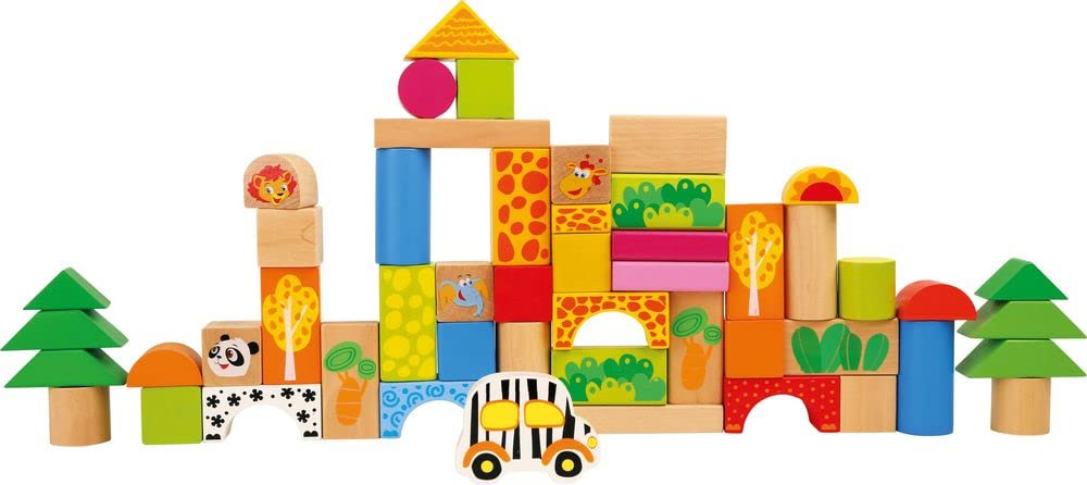 Cubetti da Costruzione in Legno Zoo