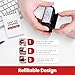 Promot Self Inking Stamp - Medium Custom Stamp for Name, Address, Office, or Business Use - Up to 4-Line Personalized Rubber Stamp - Customizable Font & Ink Color - Personalized Name Stamp