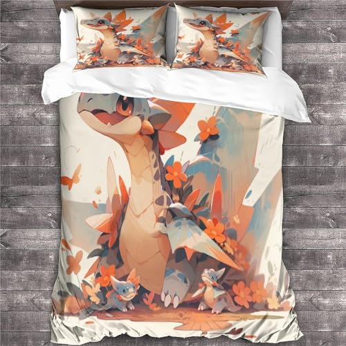 Housse de couette ptérodactyle 3D imprimée lit 2 personnes douce