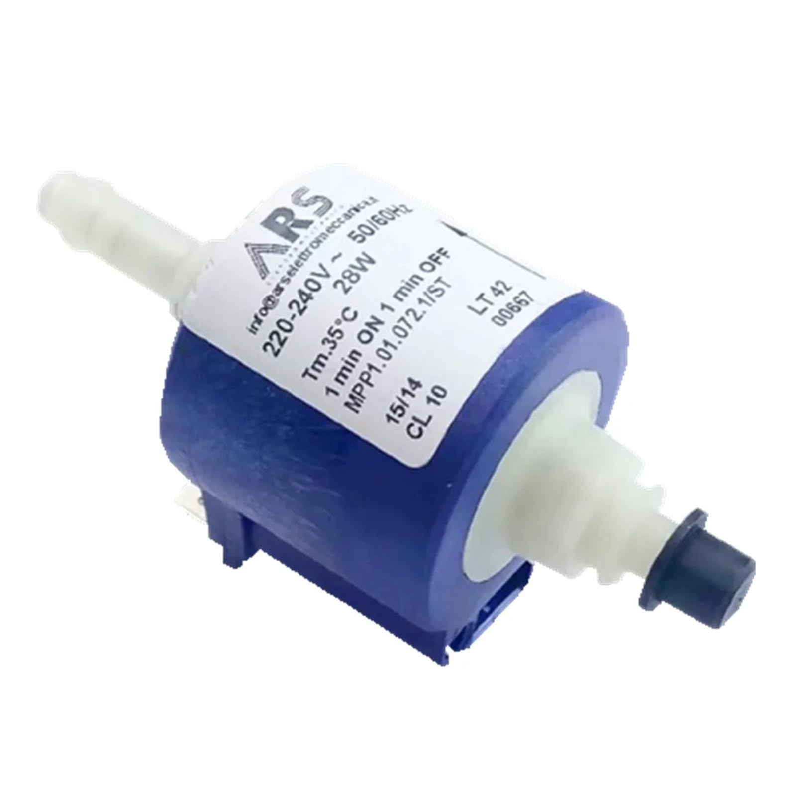 Pompe électromagnétique 220 V/120 V 28 W 0,35 MPa 250 cm³/min, compatible avec les pompes à piston for machines à café(Blue 220V 28W)
