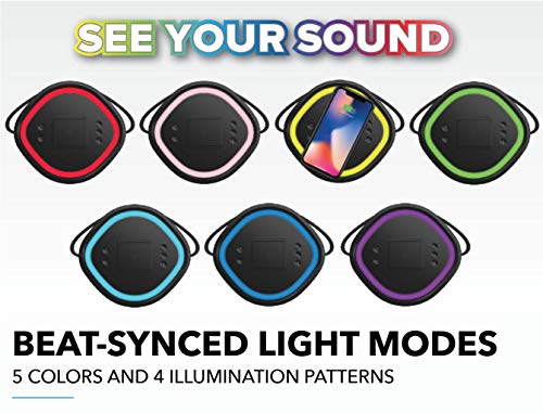 Image of Altec Lansing Soundbucket XL - Waterproof Bluetooth Speaker with Customizable LED Lights, Qi Wireless Charging, 20 Hours Playtime & 100 Foot Range