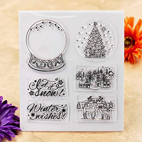 Kwan Crafts 4 Sheets Different Style Christmas Santa Clear Stamps For Card Making Decoration And Diy Scrapbooking #TOP4