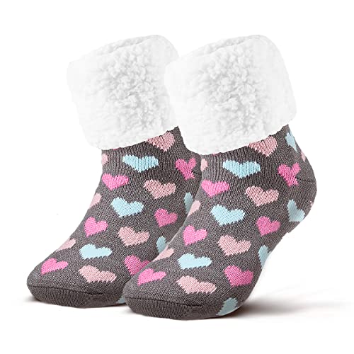 Piarini 1 par de calcetines de peluche con suela de ABS, cálidos ...