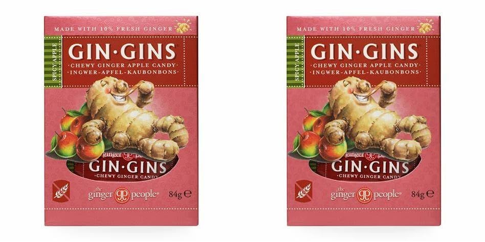Bundle The Ginger People Gin Gins Chewy Ginger Spicy Apple Candy Sweets 84g (2 Pack)
