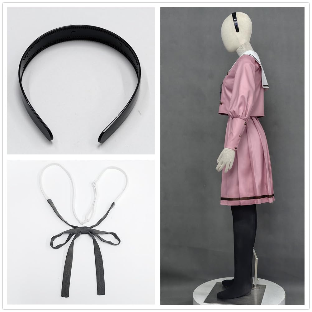 Disfraz de anime para mujer, color rosa