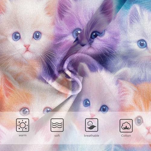 Girls Underwear Soft Cotton Colorful Cats Kids Panties in Sizes 2/3t, 4t, 5t, 6 and 83