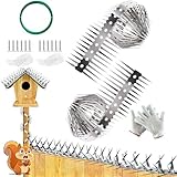 Anti-Climb Spikes for Raccoon & Bird Protection - Heavy-Duty Stainless Steel Barrier Nails for Fence, Roof, Trees | Outdoor Animal Climb Prevention