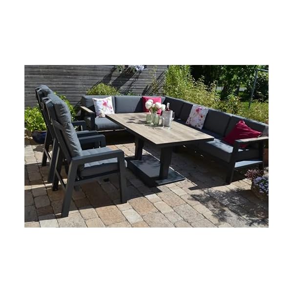 bomey Ecklounge Lucia mit Tisch & Hochlehnern