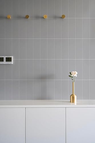 Miniatura 6 de Avant Decor Azulejos de pared para salpicaduras de cocina de color sólido de metro compuesto de piedra, 4 x 12 pies, piedra mate Bex Metro