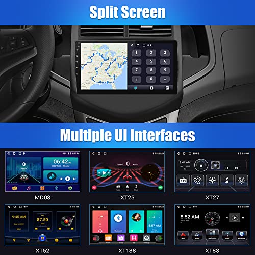 Image of Andriod 12 Car Radio Stereo for Chevy Aveo Sonic 2011 2012 2013 2014 2015 with Wireless Carplay Android Auto 9 inch Touch Screen with SWC GPS DSP Bluetooth WiFi FM /RDS