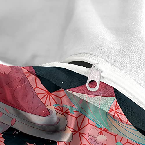 Lerotuki Bedding Sets Anime Room Decor Anime Comforter Cover For Boys Girls Teens Cartoon Twin Size Bed Set 3 Piece Anime Quilt Cover -Includes 1 Duvet Cover & 2 Pillowcases ​ #TOP6