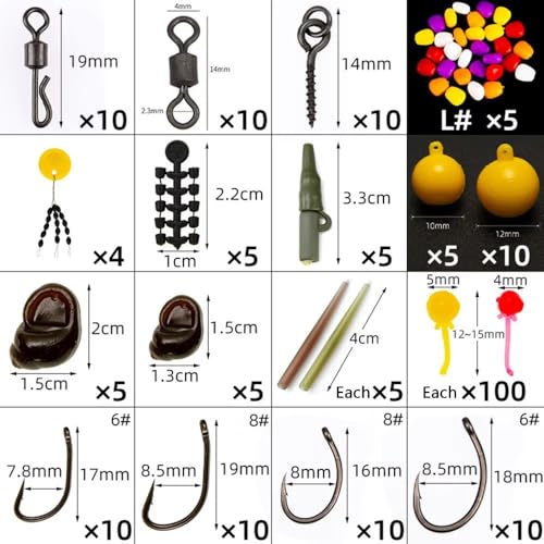 Kit de accesorios para pesca de carpa con 328 piezas miniatura 2