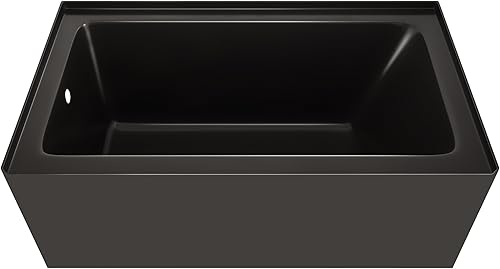 Miniatura 50 de Swiss Madison Well Made Forever SM-DB561 Voltaire - Bañera acrílica de drenaje para zurdos de 48 x 32 pulgadas, 48 x 32 pulgadas, color blanco