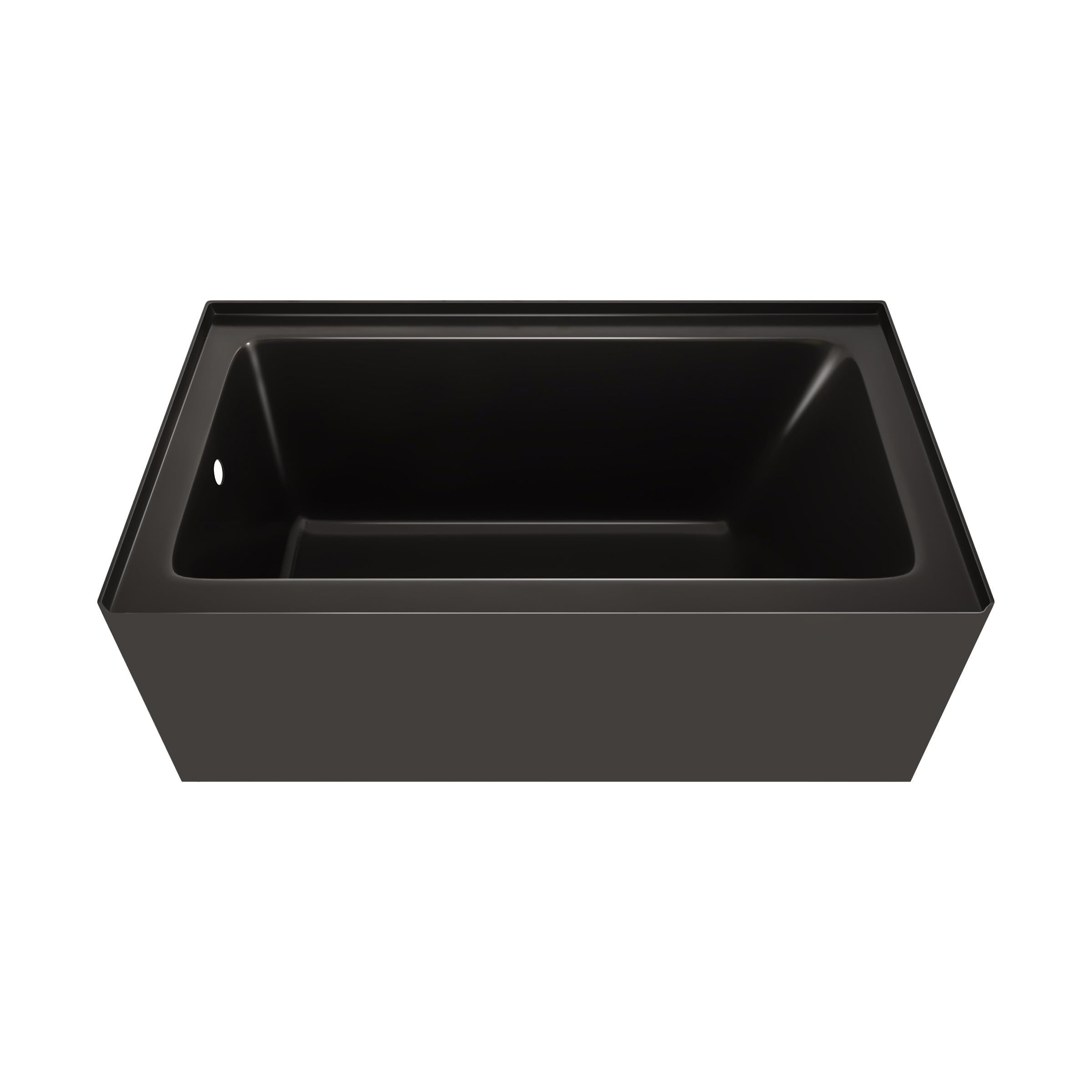 Swiss Madison Voltaire 54 x 30 Skirted Left Drain Soaking Apron Bathtub in Glossy Black