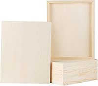 ADXCO 8 Pack 11x14 Inch Unfinished Pine Wood Canvas Panels for Acrylic Oil Painting Crafts & Pour Art