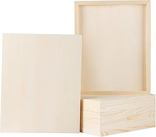 ADXCO 8 Pack Wood Panels 11 x 14 inch Wooden Canvas Board Unfinished Wooden Panel Boards for Painting, Arts, Pouring Use with Oils, Acrylics