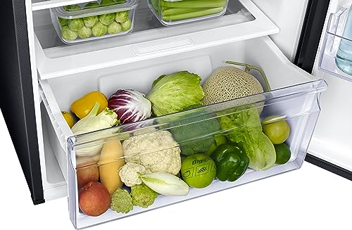 Image of Samsung 385 L, 3 Star, Optimal Fresh+, Digital Inverter with Display, Frost Free Double Door Refrigerator (RT42C553EBX /HL, Luxe Black)