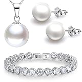 ❤️ DESIGNED IN DEUTSCHLAND – Diese handgefertigte Schmuckstücke sind anlaufgeschützt, hochglanzpoliert und in hochwertiger Juweliersqualität gefertigt – Halskette mit Anhänger & Ohrringe aus 925 Sterling Silber