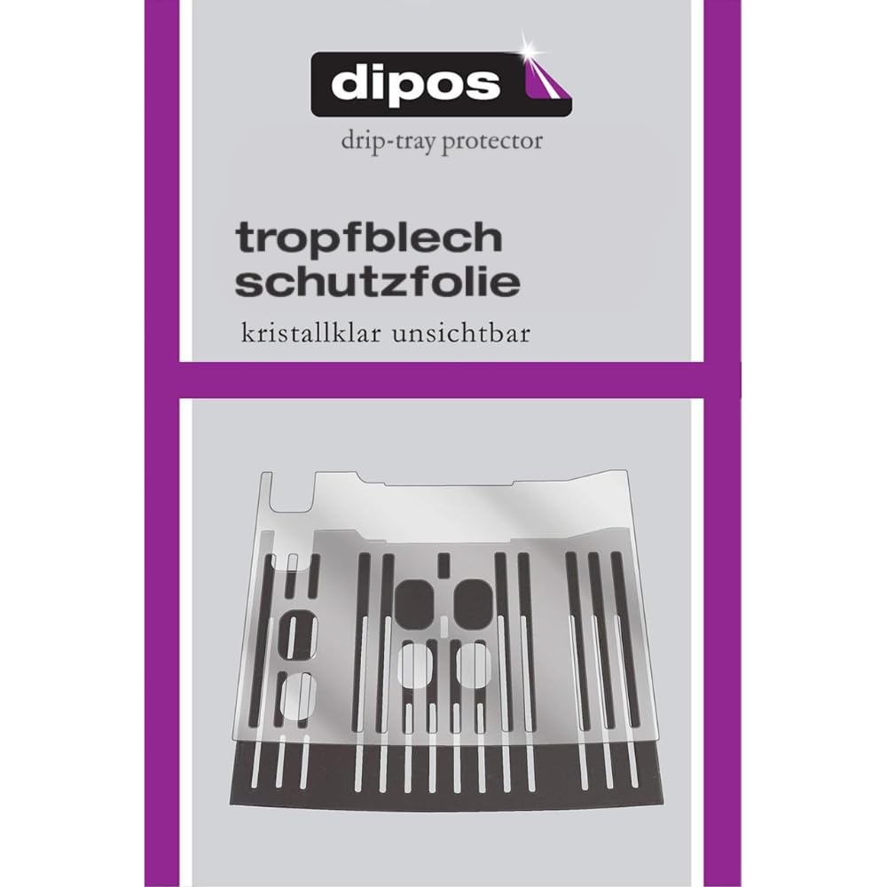 dipos I 2 x folia ochronna kompatybilna z DeLonghi Dinamica ECAM 350.50/350.55/350.75 folia ochronna przezroczysta