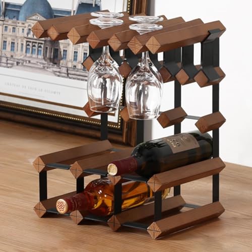 Soporte de vino de madera para encimera 6-15 botellas miniatura 1