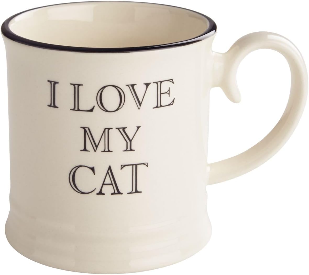 Fairmont & Main I Love My Cat-Quips & Quotes Mug, Cream