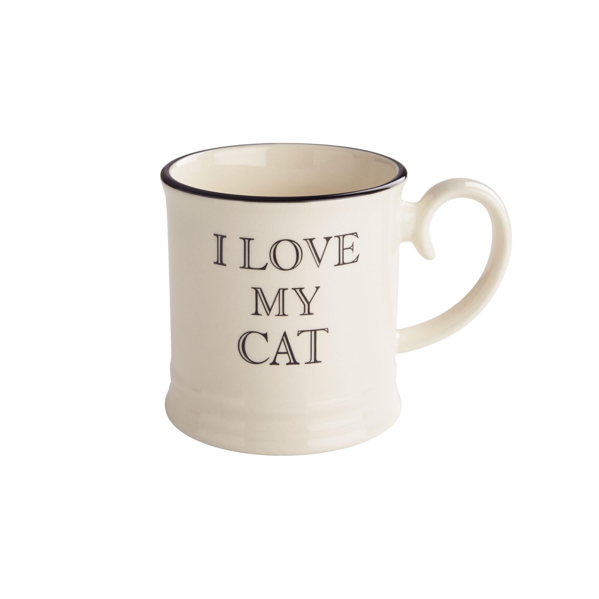 Fairmont & Main I Love My Cat-Quips & Quotes Mug, Cream