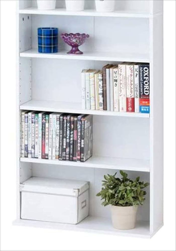 Amazon｜クロシオ 書棚 ホワイト 幅60cm 本棚 コミック 収納