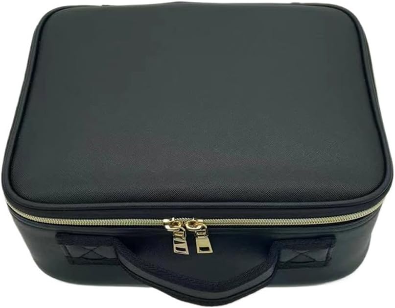 PU Illuminated Makeup Bag With Built-in Large Screen Three Color Dimming Makeup Bag