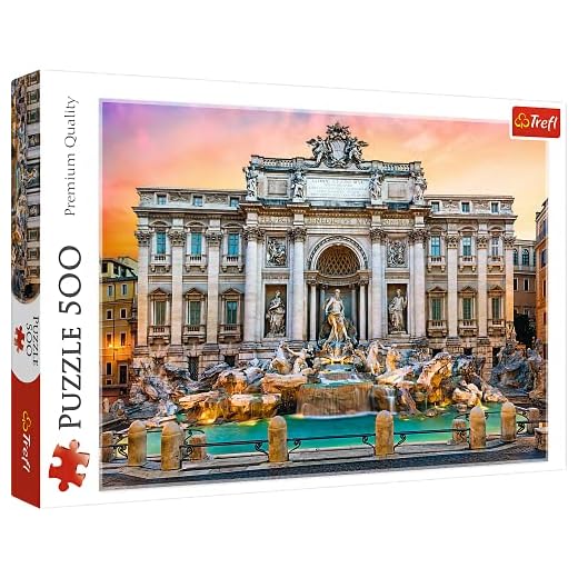 Trefl - Pussel - Fontana Di Trevi Rom, 500 Bitar, Högsta Kvalitet, För Vuxna Och Barn Från 10 År