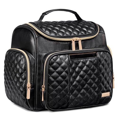 Large Leather Toiletry Bag for Women Men,Bathroom Bag,Water Resistant Shower Bag,Makeup Bag,Portable Shower Caddy for College Dorm,Hanging Travel Toiletry Bag with Transparent Waterproof Phone Pocket